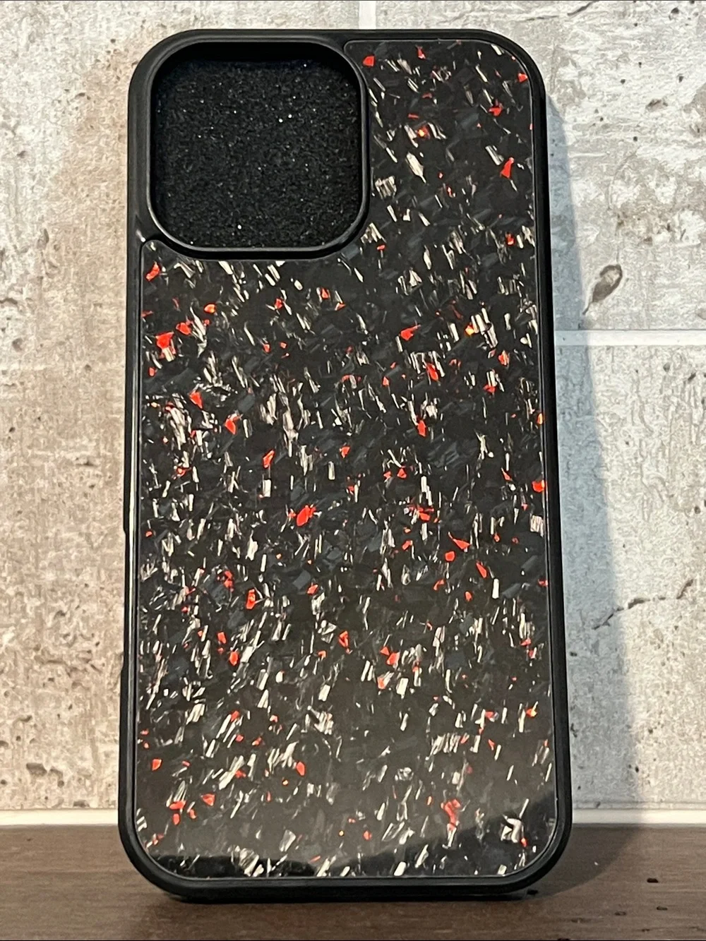 Stealth Carbon Fiber iPhone 13 Pro Max ForgedArmor™ - Ruby Red